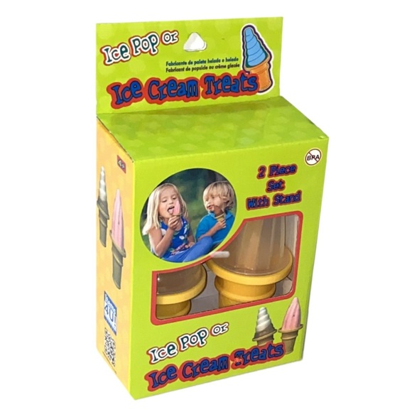 New Ice Cream or Ice Pop Treats 2 Piece Mold Set With Stand - Picture 15 of 15